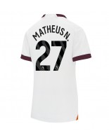 Manchester City Matheus Nunes #27 Vieraspaita Naisten 2023-24 Lyhythihainen